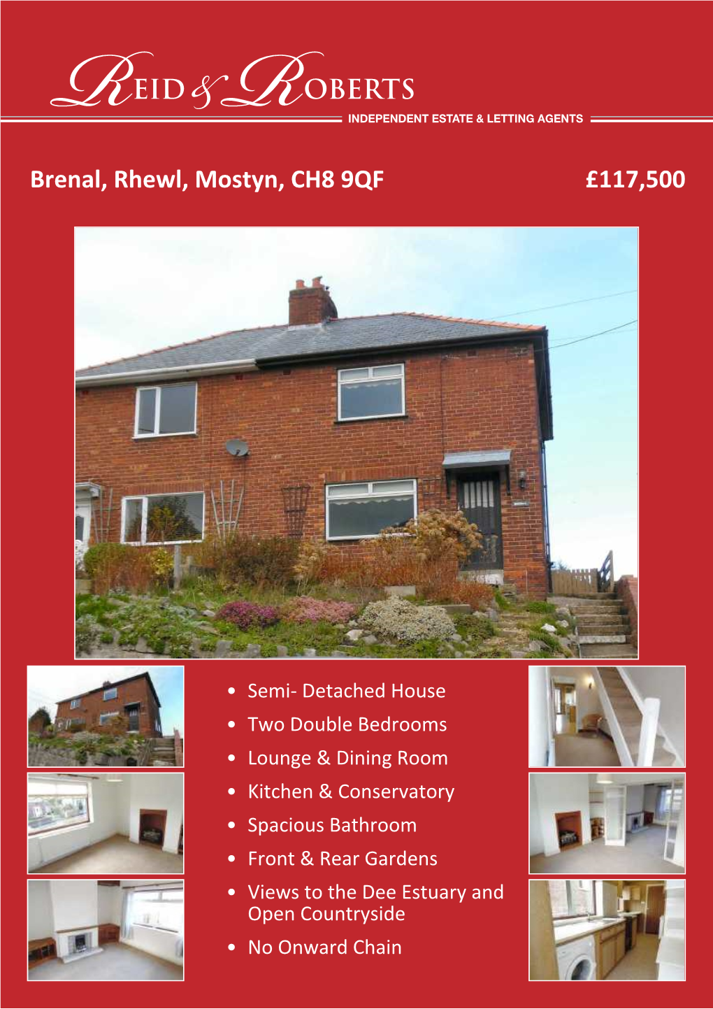 Brenal, Rhewl, Mostyn, CH8 9QF £117,500