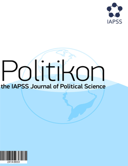 The IAPSS Journal of Political Science Vol 39 (December 2018) 1