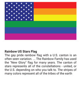 Rainbow Stars Flag Descriptions