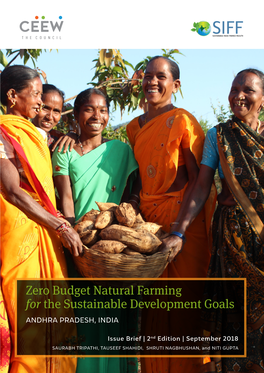 Zero Budget Natural Farming for the Sustainable Development Goals ANDHRA PRADESH, INDIA