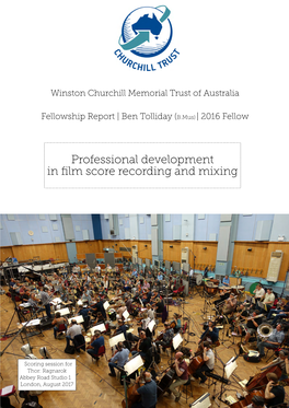 Professional Development in Film Score Recording and Mixing