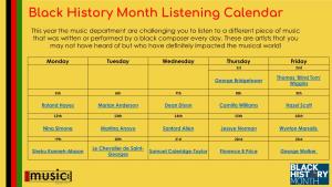 Black History Month Listening Calendar