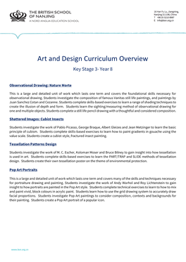 Art and Design Curriculum Overview Key Stage 3- Year 8