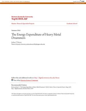The Energy Expenditure of Heavy Metal Drummers