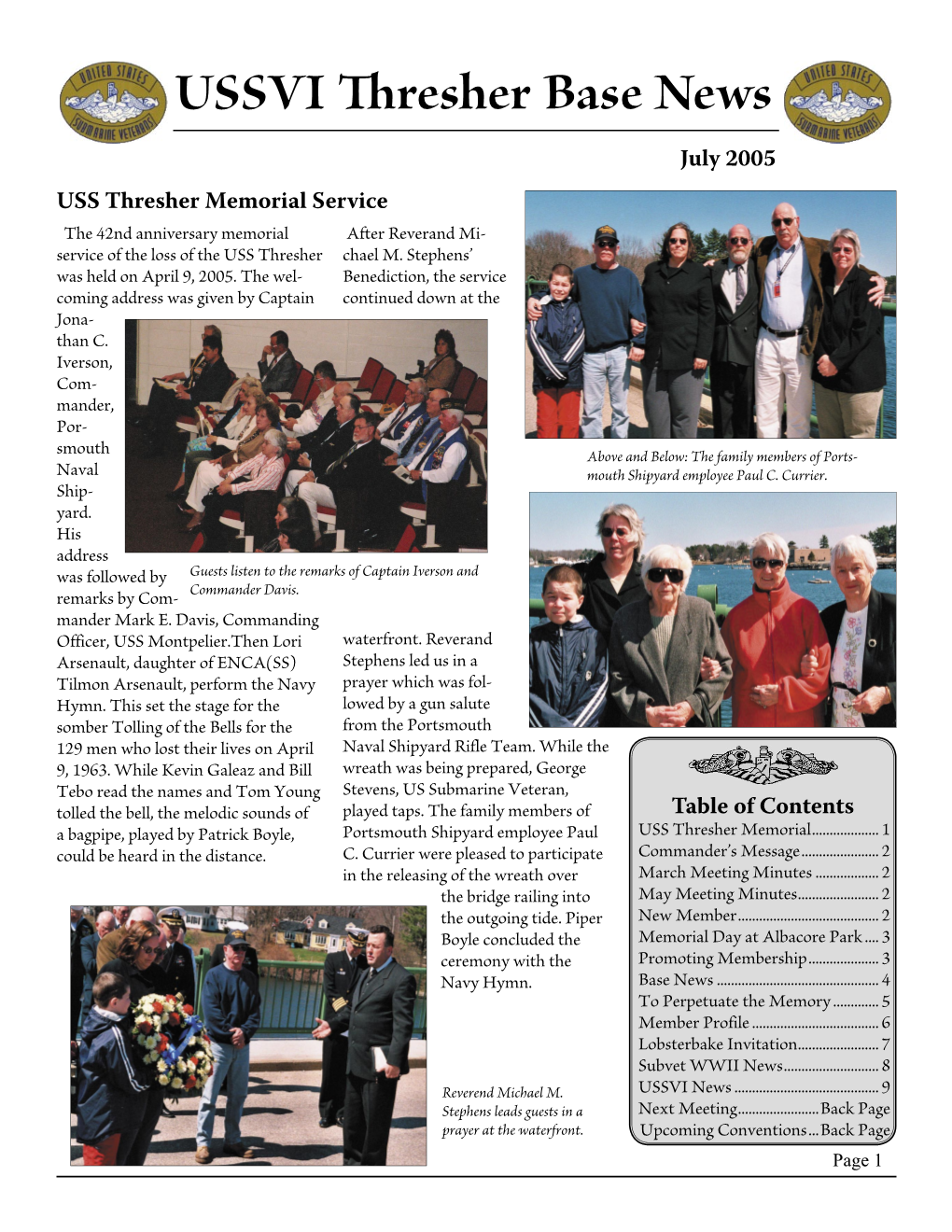 July 2005 Newsletter.Indd