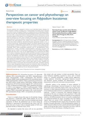 Polypodium Leucotomos Therapeutic Properties
