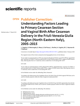 Understanding Factors Leading to Primary Cesarean Section