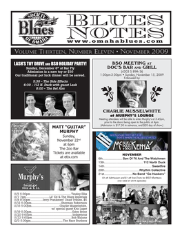 Blues Notes November 2009