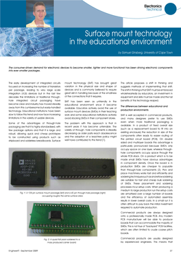 Surface Mount Technology in the Educational Environment