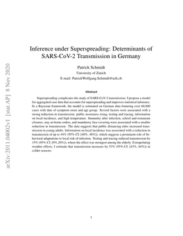 Inference Under Superspreading: Determinants of SARS-Cov-2 Transmission in Germany