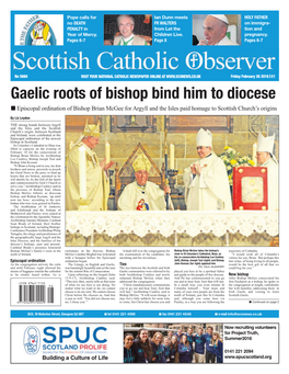 Gaelic Roots of Bishop Bind Him to Diocese