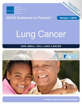 NCCN Guidelines for Patients: Non-Small Cell Lung Cancer