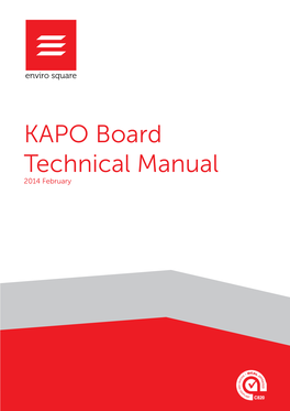 KAPO Board Technical Manual 2014 February Enviro Square