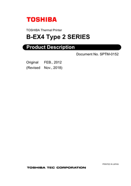 B-EX4 Type 2 SERIES Product Description Document No