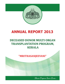 Annual Report from Kerala Organ Sharing Registry for the Year 2013, Kerala