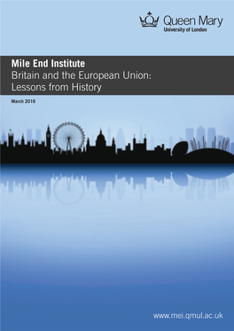 Britain and the European Union: Lessons from History