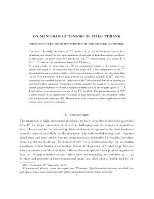 On Manifolds of Tensors of Fixed Tt-Rank