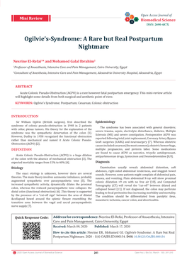 Ogilvie's-Syndrome