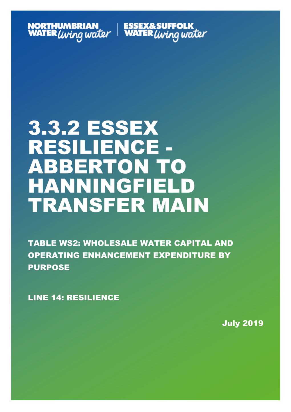 3.3.2 Essex Resilience - Abberton to Hanningfield Transfer Main