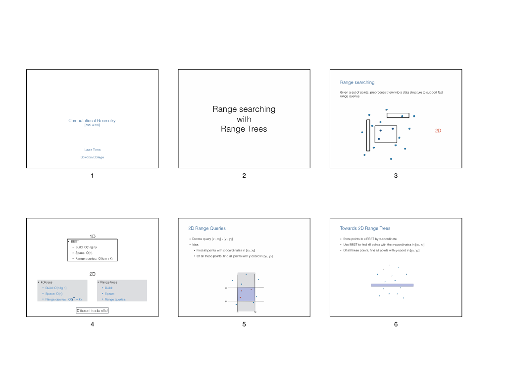 Range Searching with Range Trees