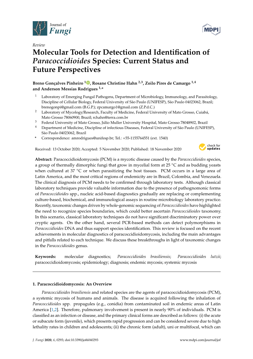 Molecular Tools for Detection and Identification Of