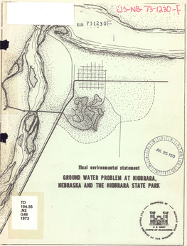 Ground Water Problem at Niobrara, Nebraska and the Niobrara State Park