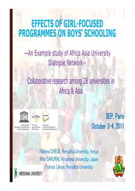 Effects of Girl-Focused Programmes on Boys’ Schooling