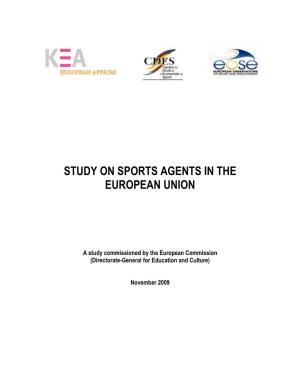 Study on Sports Agents in the European Union