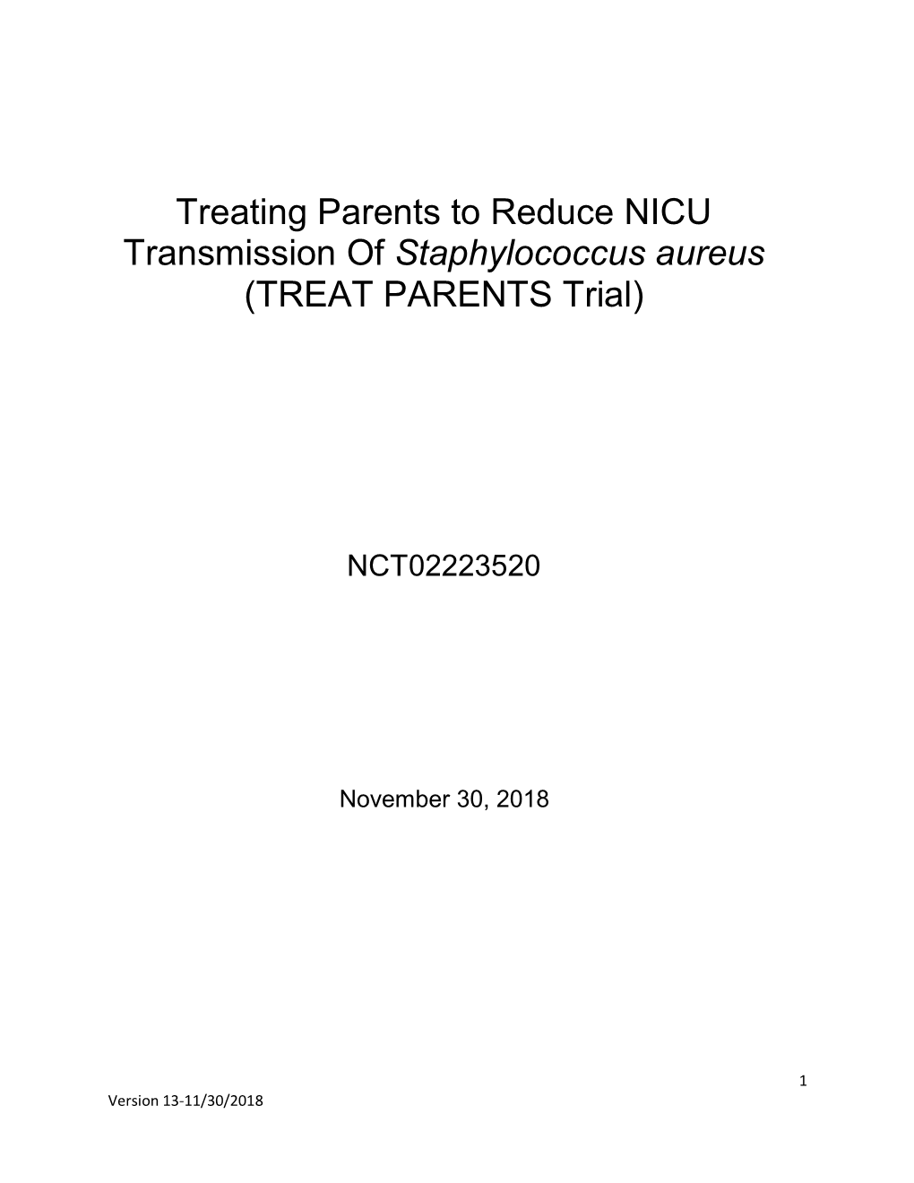 Study Protocol and Statistical Analysis Plan