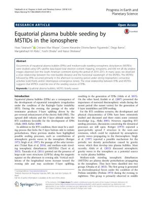Equatorial Plasma Bubble Seeding by Mstids in the Ionosphere