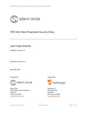 Security Policy: Java Crypto Module