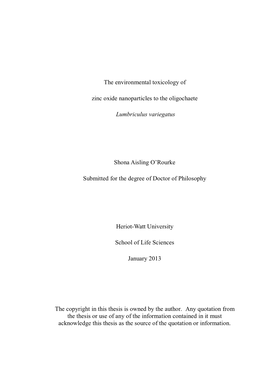 Thesis Style Document
