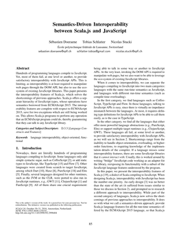 Semantics-Driven Interoperability Between Scala.Js and Javascript