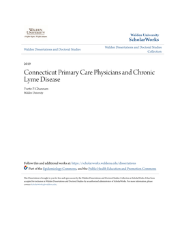 Connecticut Primary Care Physicians and Chronic Lyme Disease Yvette P