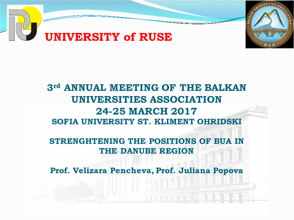 University of Ruse Presentation.Pdf