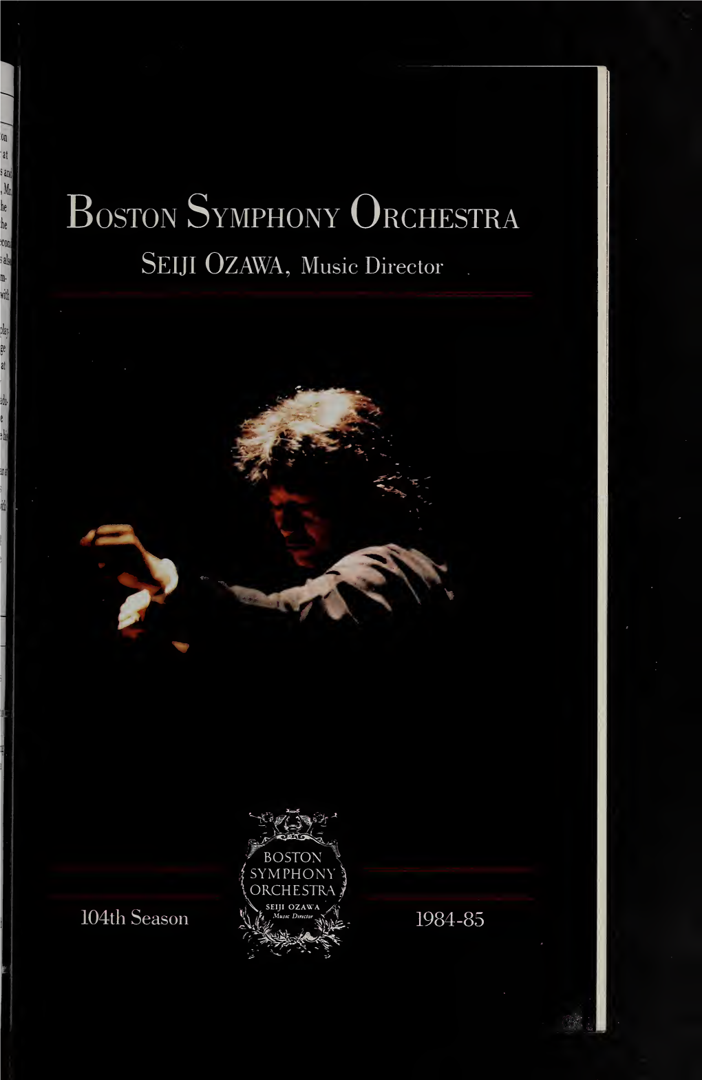 Boston Symphony Orchestra Concert Programs, Season 104, 1984-1985