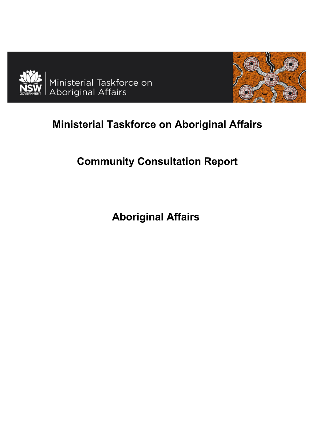 Tab B Table of Contents - MTAA Community Consultation and Public Submission Report