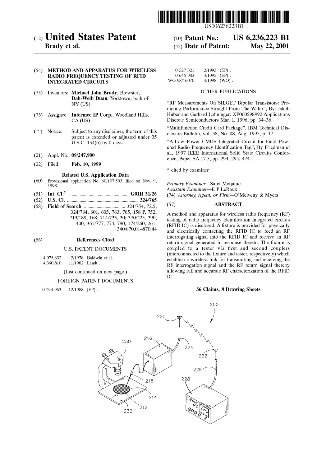 (12) United States Patent (10) Patent No.: US 6,236,223 B1 Brady Et Al