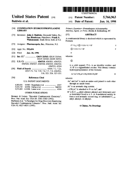 United States Patent (19) 11 Patent Number: 5,766,963 Baldwin Et Al