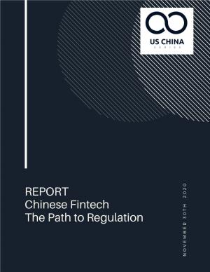 REPORT Chinese Fintech the Path to Regulation