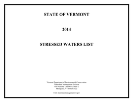 Stressed Waters List