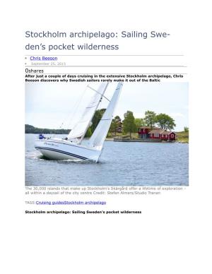 Stockholm Archipelago: Sailing Swe- Den’S Pocket Wilderness