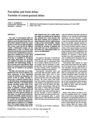 Fan-Deltas and Braid Deltas: Varieties of Coarse-Grained Deltas