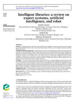 A Review on Expert Systems, Artificial Intelligence, and Robot