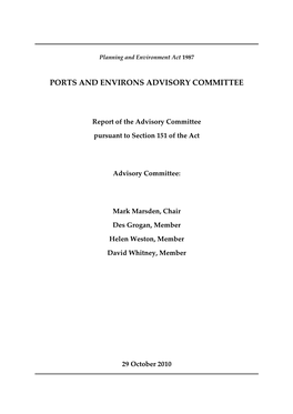 Ports and Environs Advisory Committee