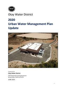 Otay Water District 2020 UWMP Complete.Pdf[Icon]