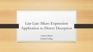 Micro-Expression Application to Detect Deception