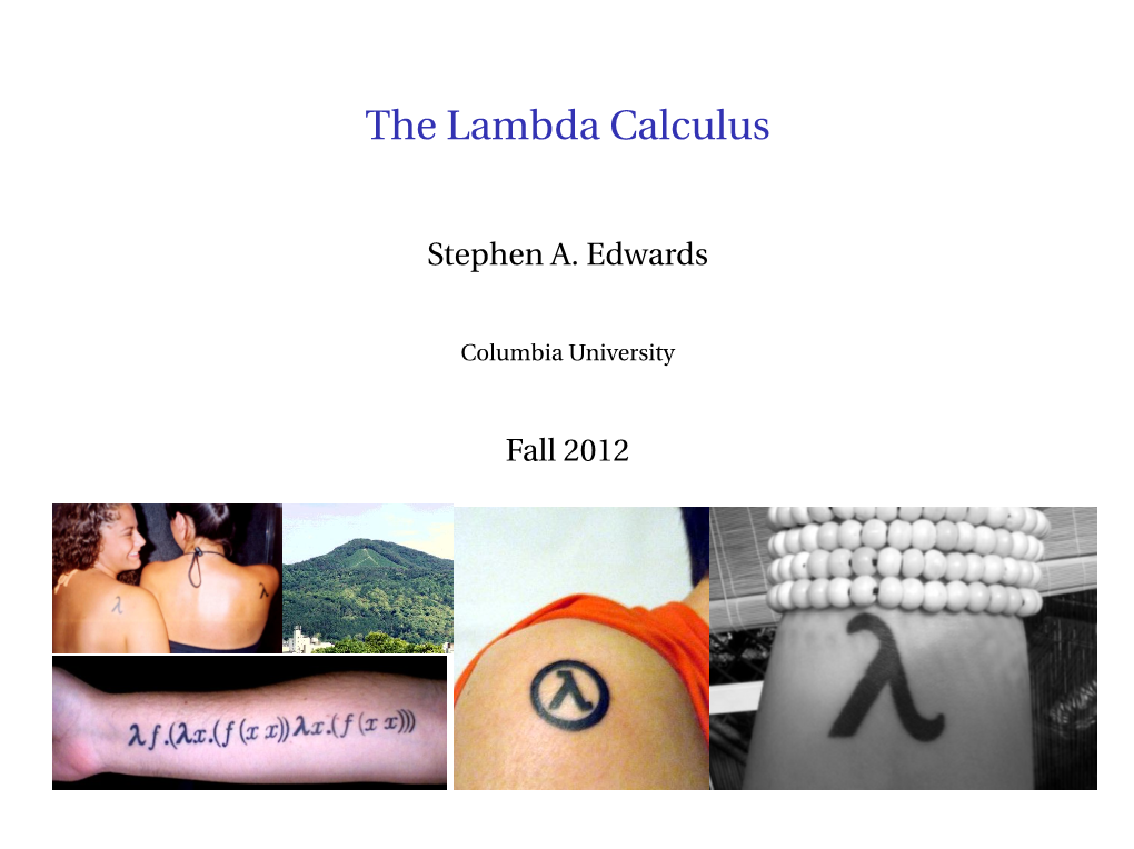 The Lambda Calculus