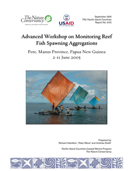 Advanced Workshop on Monitoring Reef Fish Spawning Aggregations