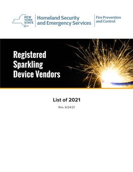 List of Registered Sparkling Device Vendors